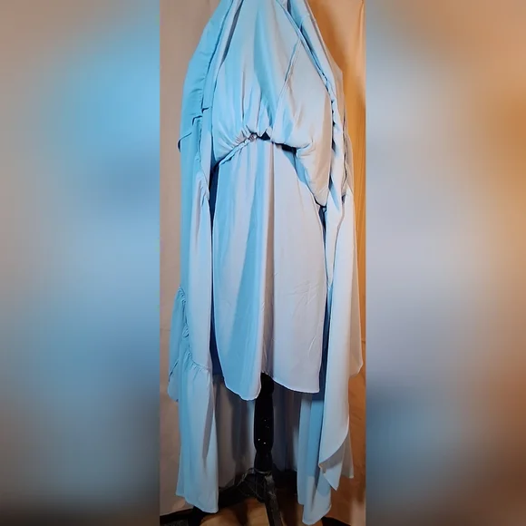 🪽WISHLIST Elegant Light Blue Tiered Maxi Dress - Picture 6 of 8